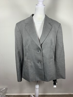Black Label WOMENS Gray Colored Long Sleeve Jacket, Size 16