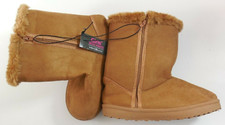 Bobbie Brooks Girls Must Haves Brown Faux Fur Buckle Boots Sizes M 13/1