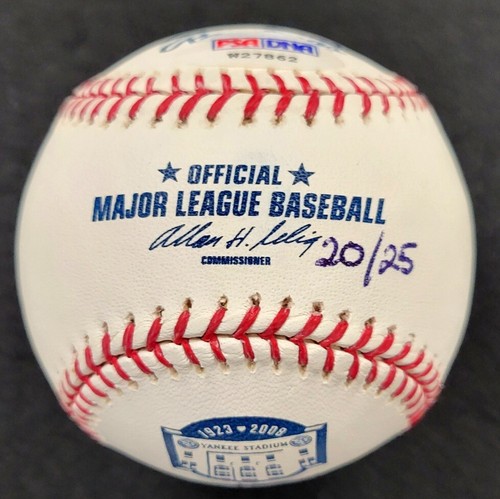Jim Abbott “No Hitter" autograph signed Yankee Stadium Final Season Baseball PSA - Picture 2 of 3