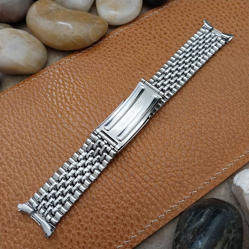 19mm 18mm Stainless Steel Rice Beads Classic Speidel 1960s Vintage Watch Band - Picture 6 of 8
