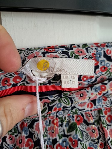 BODEN BNWT Pink Floral Frill Mini Skirt Size 16 - Picture 6 of 8