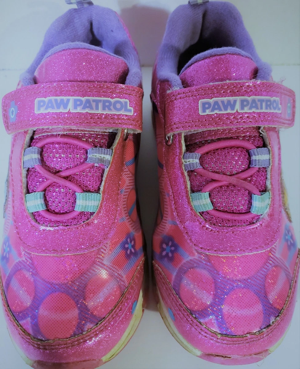 Paw patrol light up pink shoes sale