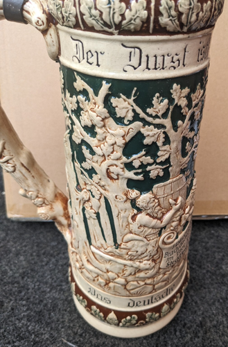 Matthias Girmscheid 2.0 L Pottery Stein "Germans and Romans" No. 945 - Picture 3 of 11