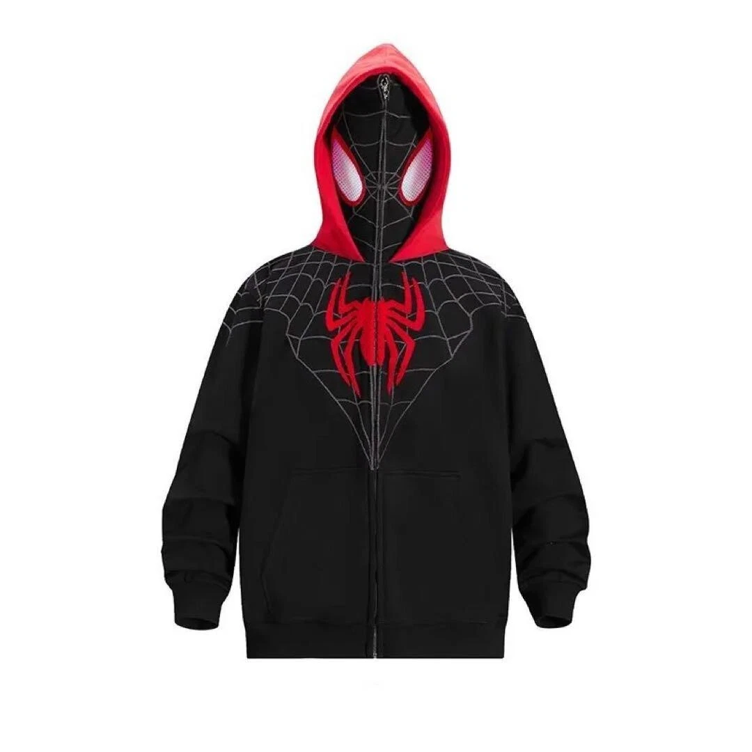 Kakazzy Spider Man Hoodie Kakaji Spider man Full Zip Hoodie Black Size XL NEW