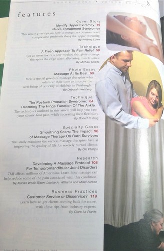 4 Massage Therapy Journal back issues AMTA magazine 2004 vol. 43 #1-3 vol. 42 #4 - Picture 8 of 12