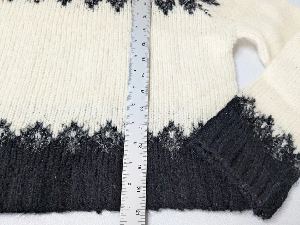 Женский свитер Mac & Jac XL черный белый геометрический узор с длинным рукавом - Изображение 4 из 4