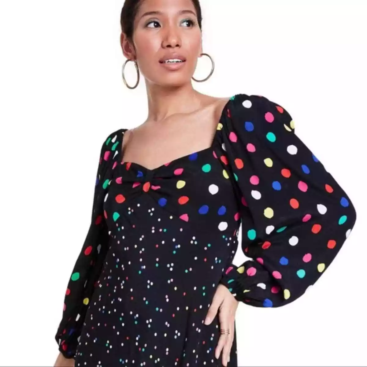 Multicolor polka sales dot dress