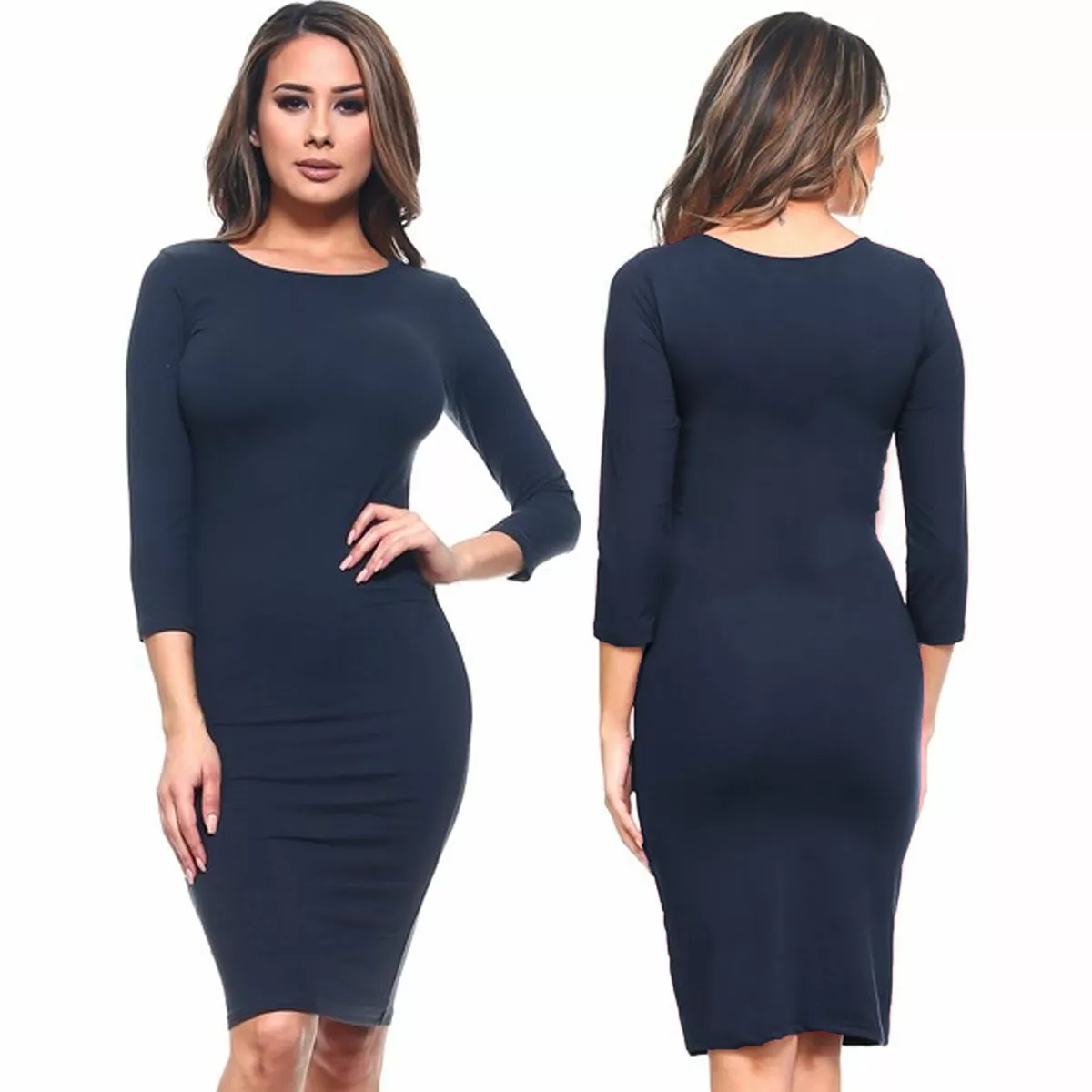 Long sleeve top casual bodycon dress