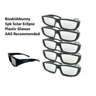 5 Pairs Bookishbunny Solar Eclipse Viewer Plastic Glasses ISO Certified Sun View