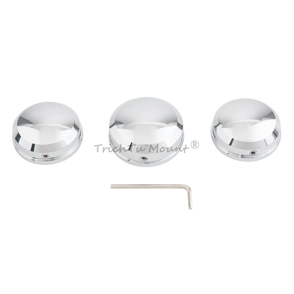 Se adapta a Harley Dyna Low Rider Heritage Softail cubierta de tuerca de vástago de horquilla superior cromada Foto 2 de 4