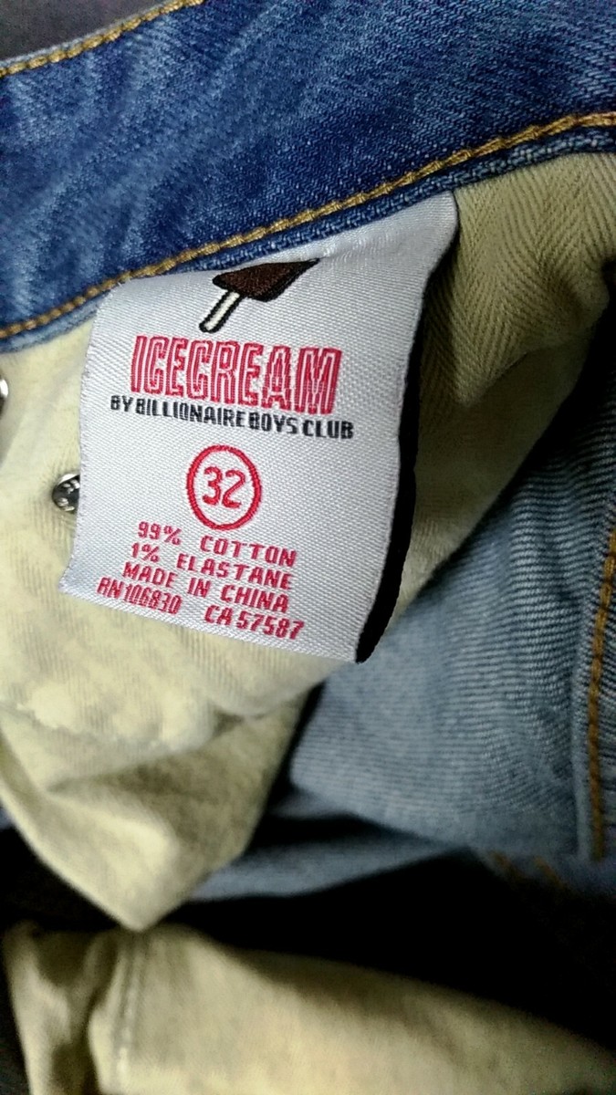 NWT BBC ICECREAM RUNNING DOG WASHED MEN'S CLASSIC JEAN SIZE 30/32