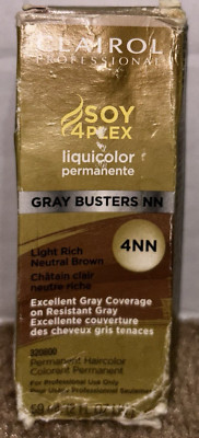 2x Clairol Professional Soy 4Plex Liquicolor Hair Color 4NN Light Neutral Brown