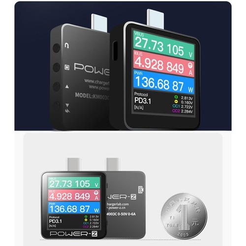 ChargerLAB Power-Z KM003C USB PD3.1 QC5.0 Protokoll 48V Bereich Dual Typ-C - Bild 6 von 15