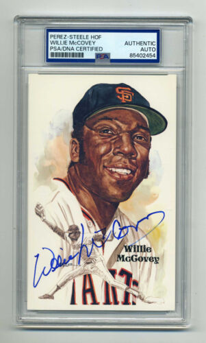 WILLIE MCCOVEY AUTOGRAPHED PEREZ STEELE POST CARD PSA/DNA SLABBED - NICE!!
