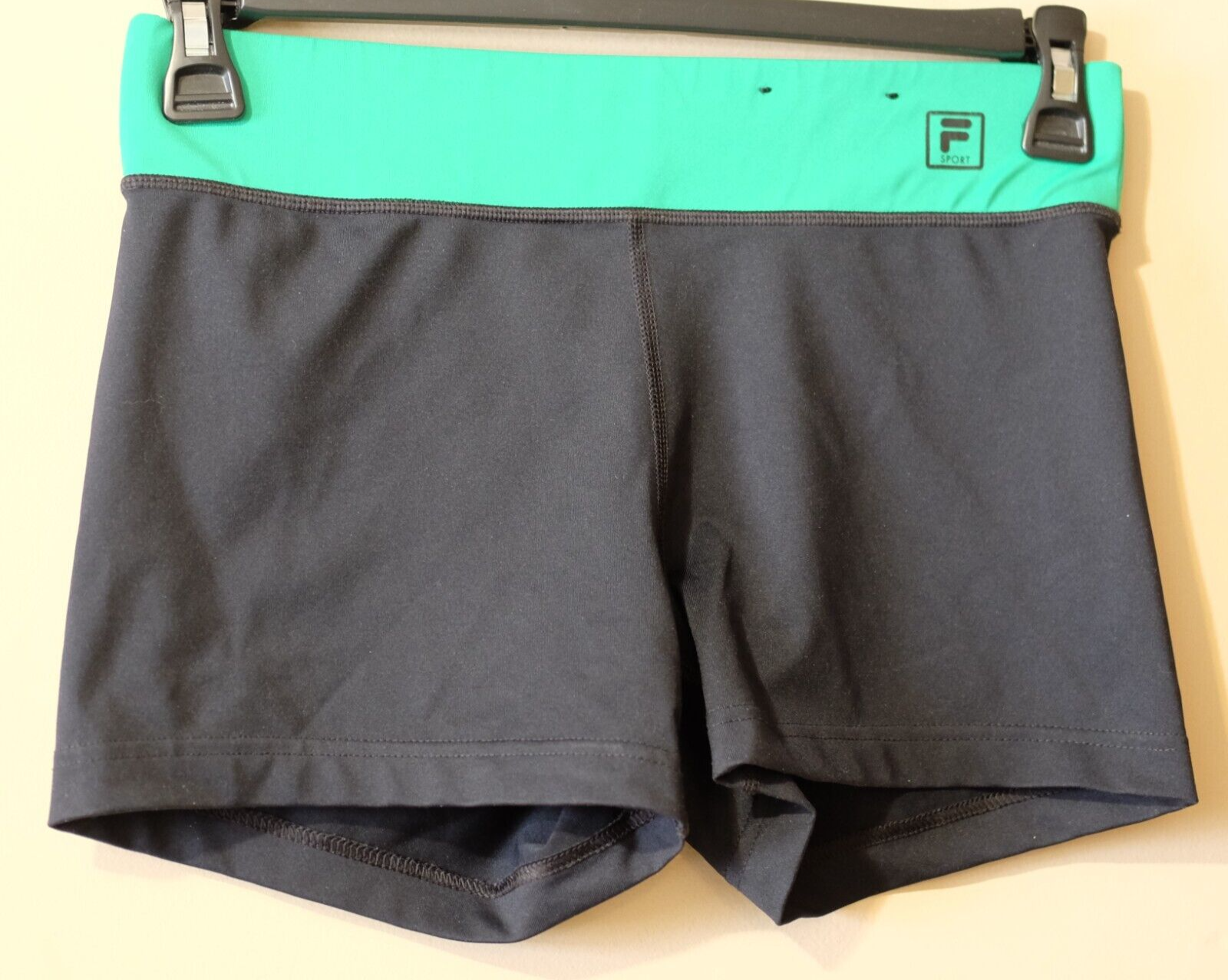 Pantaloncini da motociclista FILA Sport donna turchese nero da allenamento taglia S #p64 21