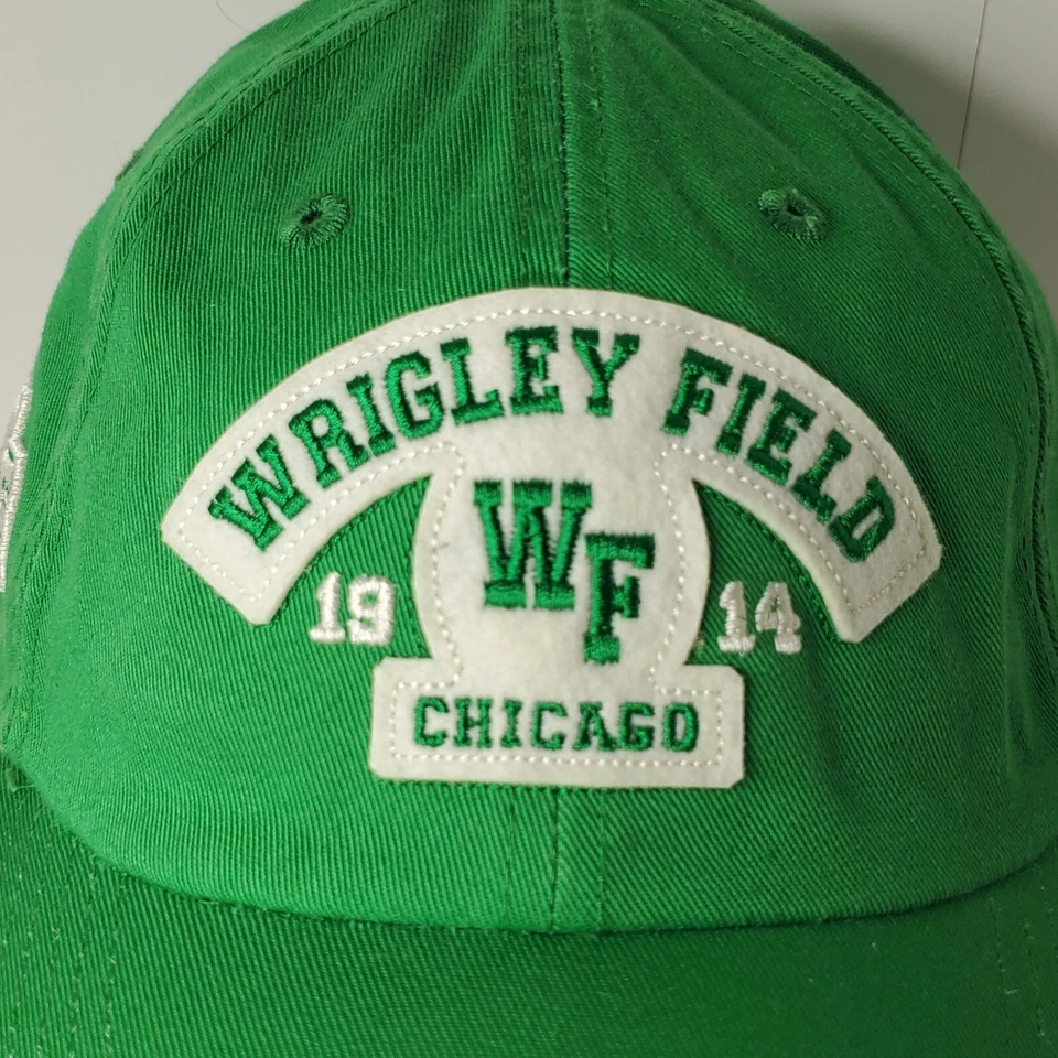 Parche bordado Wrigley Field 1914 verde ajustable gorra de béisbol cachorros MLB Foto 3 de 4
