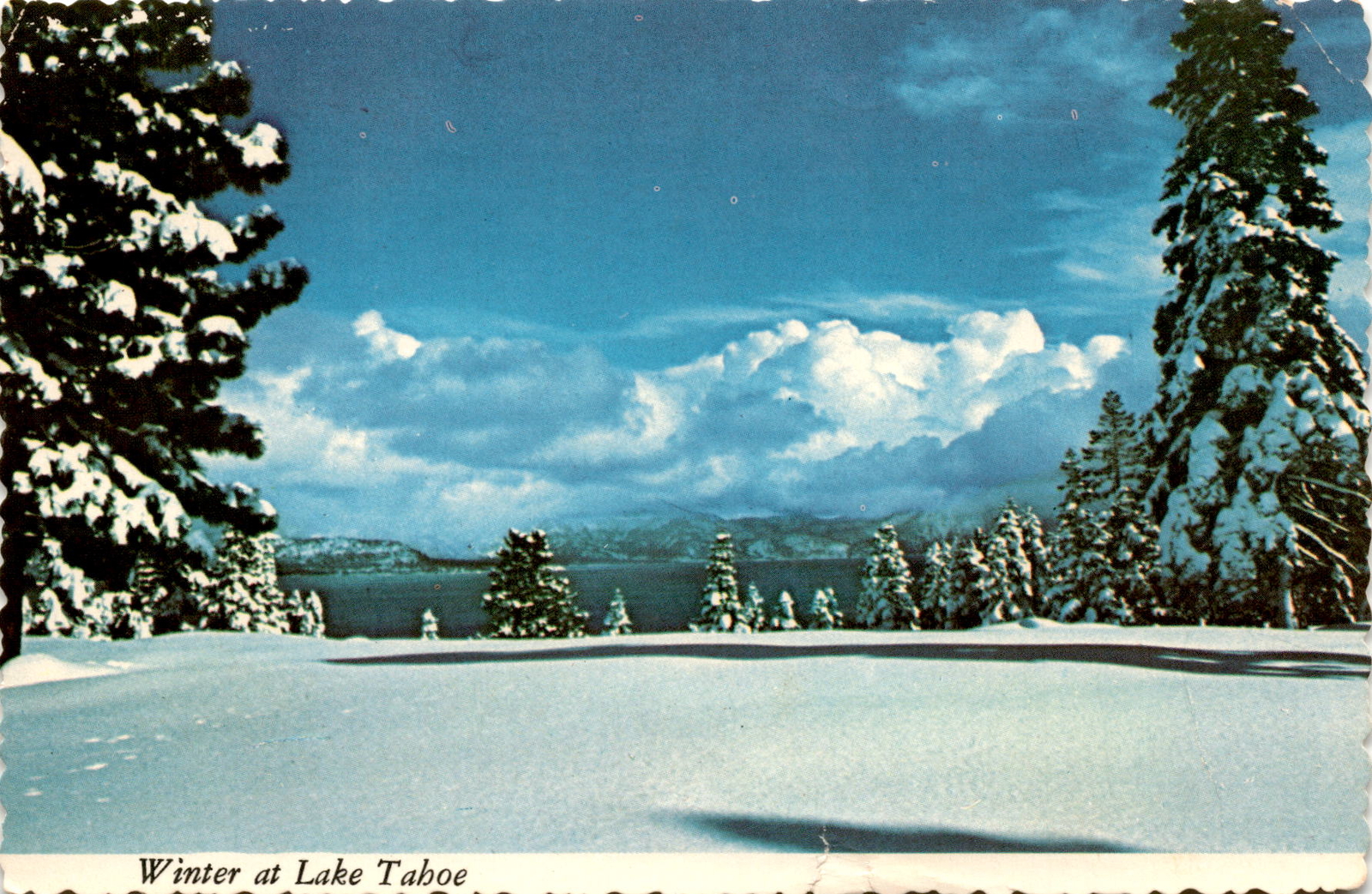 Lake Tahoe, Winter, Brent, Reno, Frank, Tahoe City, California, Postcard