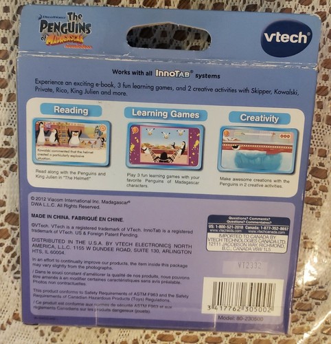 VTech InnoTab The Penguins of Madagascar Game NEW RARE! - Picture 2 of 7