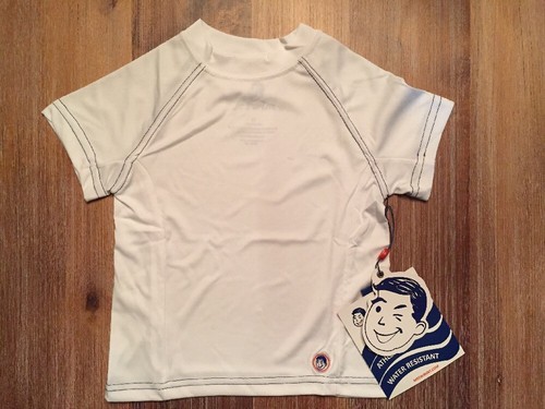 Toddler Boy Solid Rash Guard UPF 50+ Blue, White, Gray Short Sleeve NEW 2T 3T 4T - Picture 5 of 24