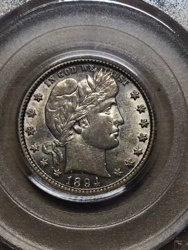 1894-O Barber Quarter, PCGS AU-53 - Picture 2 of 3