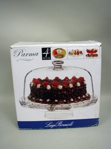 Luigi Bormioli Parma 4 In 1 Cake Plate With Dome In Original Box Ebay