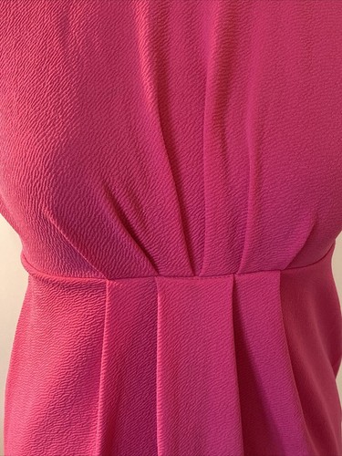 New Look Maternity Hot Pink Cap Sleeve Gathered Front Stretch Maternity Dress 10 - Picture 2 of 9