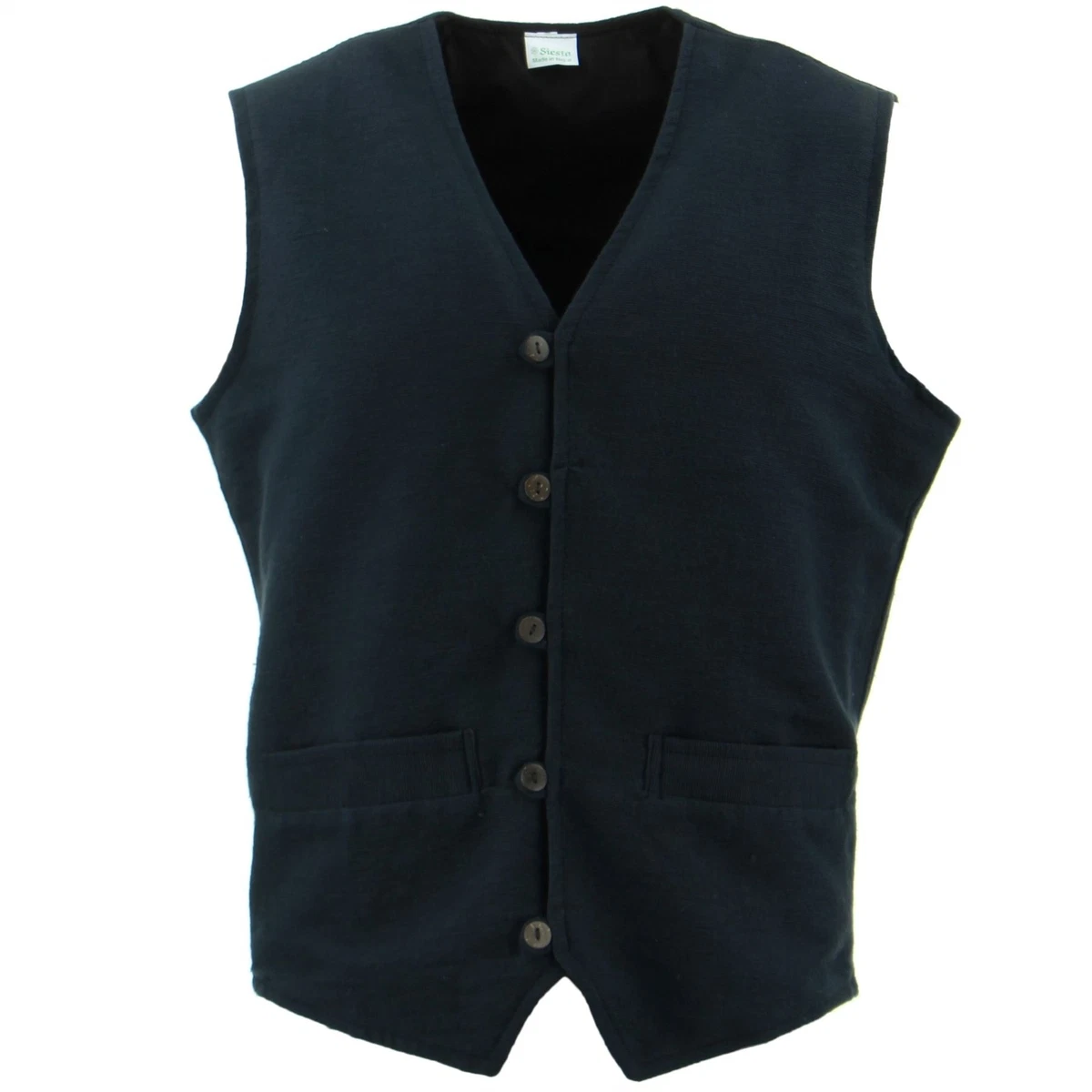 Waistcoat Vest Mens BLACK RUSTIC FOLK Hippie Boho SIESTA Suit Men Ladies