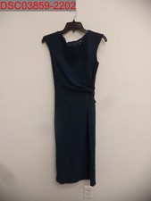 NWOT - Tahari Arthur S. Levine Women's Dark Teal Sleeveless Sheath Dress, Sz 2