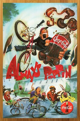 1997 Coca-Cola Soda Vintage Print Ad/Poster BMX Bike 90s Kid Drink