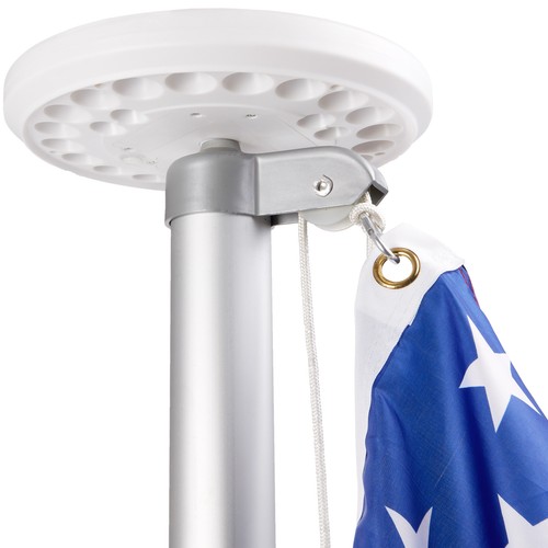 Juego de astas de bandera BRUBAKER con bandera estadounidense y luz solar - Imagen 5 de 11