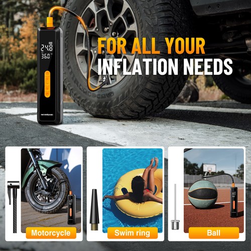 Car Tyre Inflator Cordless Digital USB Rechargeable Tire Air Compressor Pump 12V - Picture 7 of 9