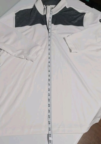Adidas Golf 1/4 Zip Pullover Mens Size L White & Grey Long Sleeve (B6) - Picture 4 of 6