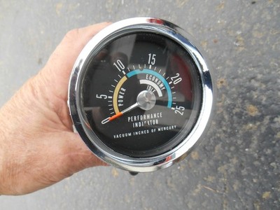 MOPAR 1966 1967 Chrysler Dodge fact console Performance Indicator Vacuum gauge