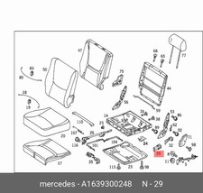 Mercedes-Benz Riegel M-Klasse W163 A1639300248 Original Neu Mercedes-Benz Riegel M-Klasse W163 A1639300248 Original Neu