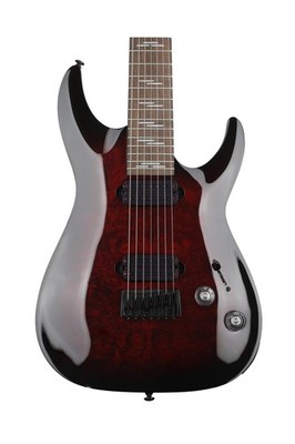 Schecter Omen Elite-7 Electric Guitar - Black Cherry Burst