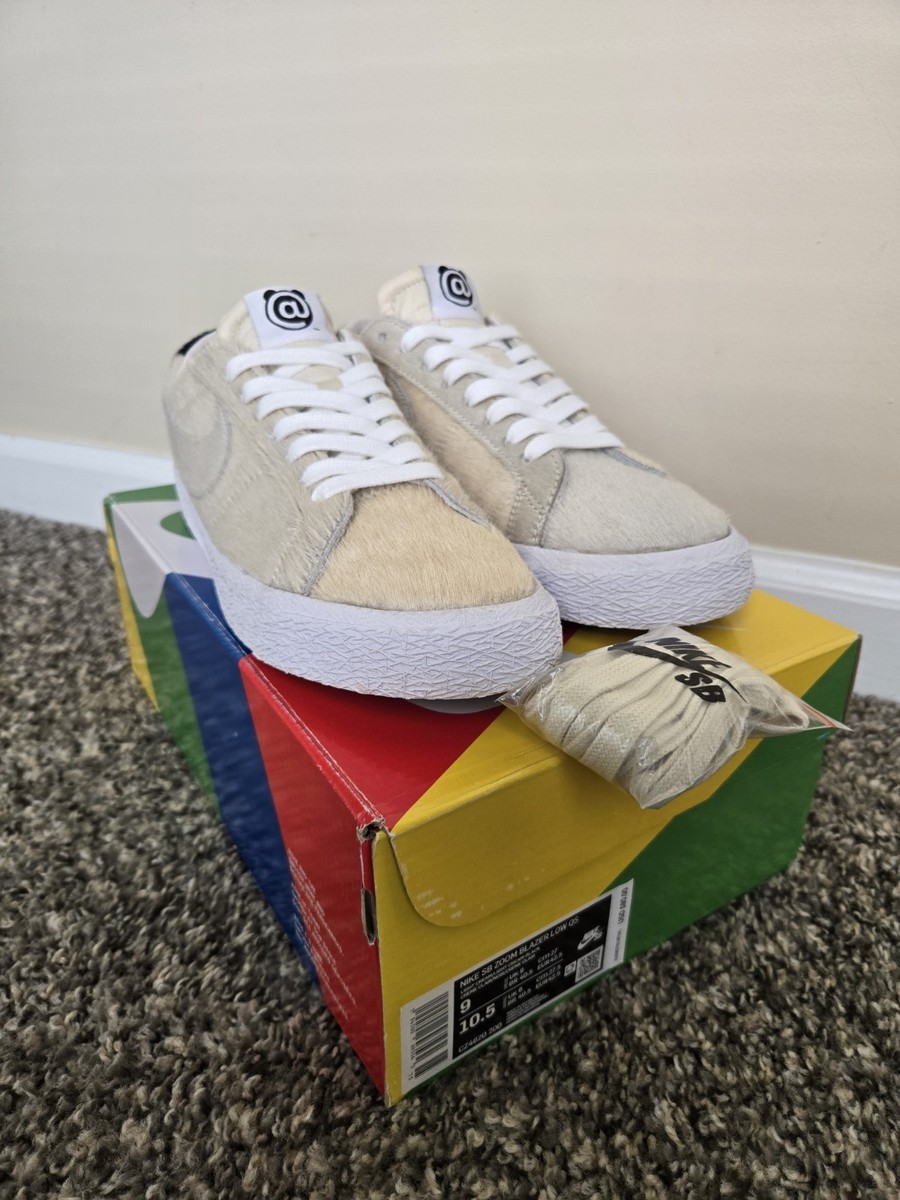 MEDICOM TOY×NIKE SB ZOOM BLAZER  25cm Nike SB Zoom Blazer Low Medicom Toy BE@RBRICK 2020 Ivory Pony Hair