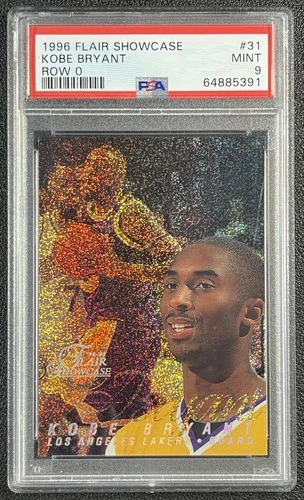 KOBE BRYANT PSA 9 1996-97 FLAIR SHOWCASE #31 ROOKIE ROW 0 RC LAKERS HOF 5391