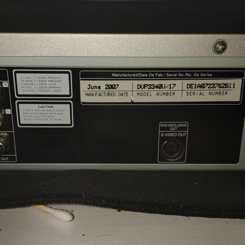 Philips DVP3340U/17 DVD Player Silver S-Video 480p 16:9 Region 1 2007