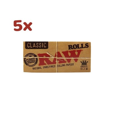 RAW Classic King Size Slim 5 x 5m Rolls