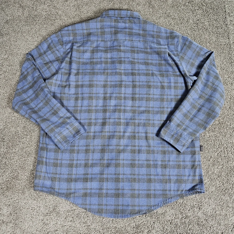 Cabela's Shirt Mens Large Blue Flannel Plaid Cabincore Work Outdoors Soft Cotton - Image 2 of 4