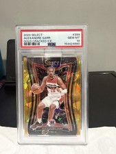 2024-25 Panini Select - Mezzanine Alexandre Sarr #399 Gold Cracked Ice /10