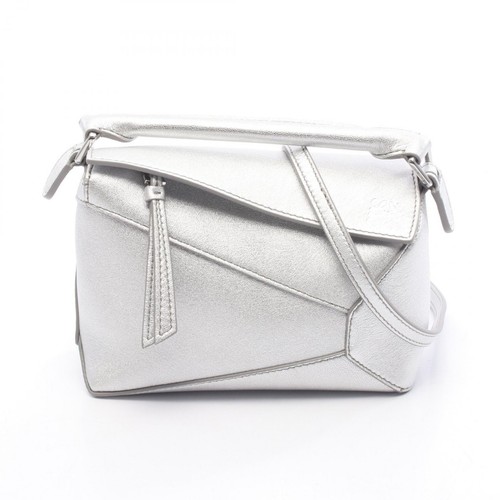 LOEWE Puzzle bag mini Shoulder Handbag A510P88X431160 leather Silver NEW Women
