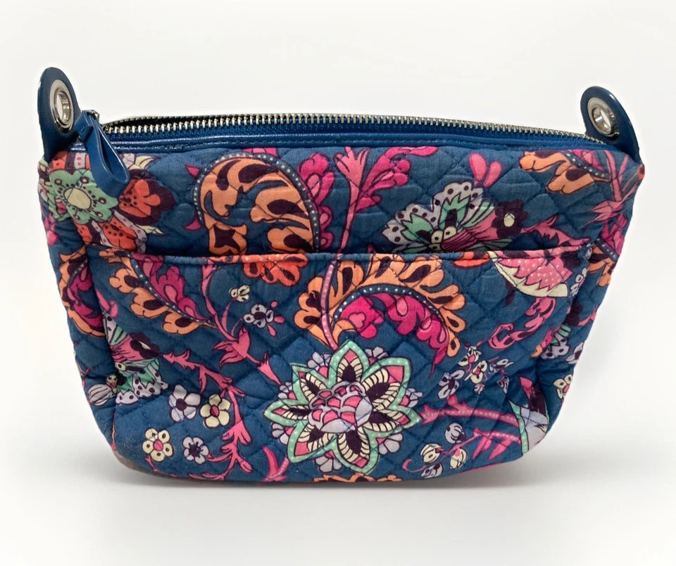 Vera Bradley Carson Mini Shoulder Crossbody-Felicity Paisley Deep Blue Pre Owned - Image 3 of 4