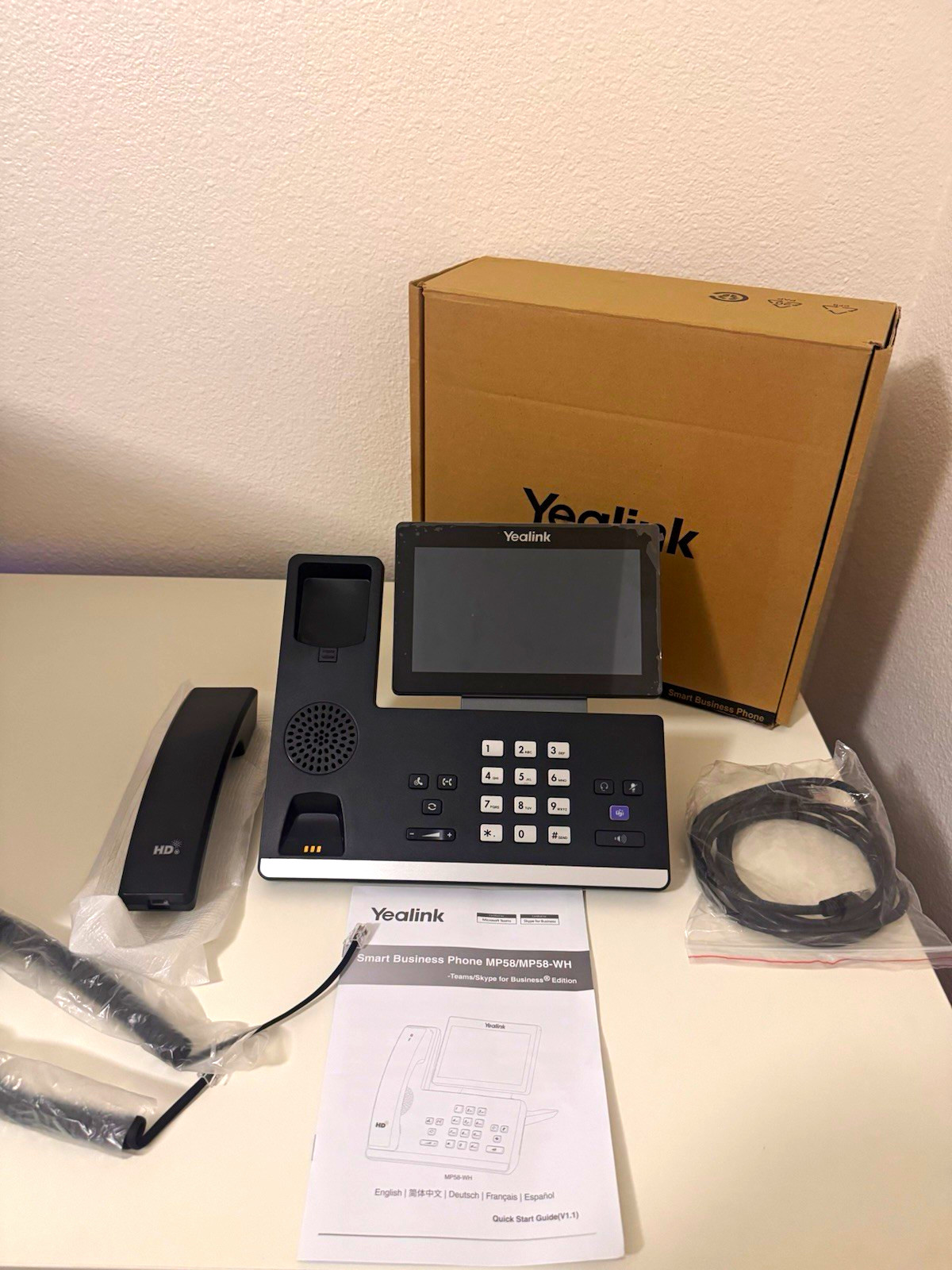Yealink MP58 MP Series Teams VoIP Desk Phone Ethernet (RJ-45) HD Voice