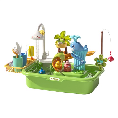 Kids Sand And Water Table Rain Showers Splash Pond Toddler Toy Sensory Play - Picture 13 of 14