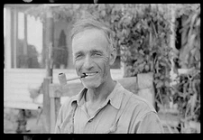 Farmer in cut-over area,Chippewa County,Wisconsin,WI,September 1939,Vachon