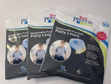 90-COUNT Potette Plus Disposable Portable Potty Liners with Magic Ink NEW/SEALE