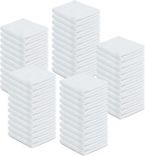 100 Cotton Terry Towels Cleaning Cloths Pack of 50 12" x 12" Multipurpose