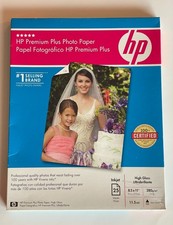 HP Premium Plus Photo Paper 8.5 x 11 - Never Opened Package - Inkjet, 25 sheets