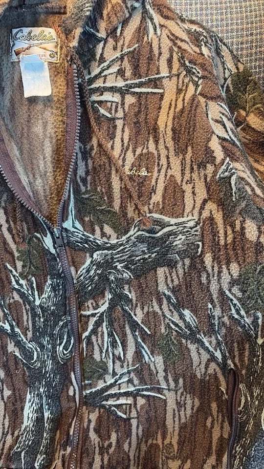 Vintage Mossy Oak Treestand Cabela’s Fleece Set Jacket Pants - Image 3 of 4